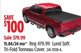 Canadian Tire Lund soft tri-fold tonneau cover offer