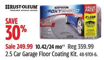 Canadian Tire Rust-oleum 2.5 car garage floor coating kit offer