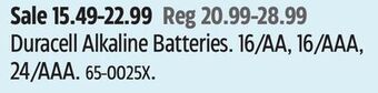 Canadian Tire Duracell alkaline batteries offer