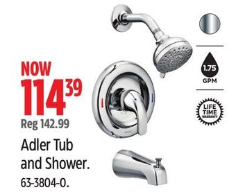 Canadian Tire Moen adler tub and shower offer