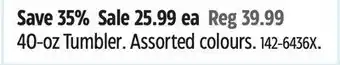 Canadian Tire 40-oz tumbler offer