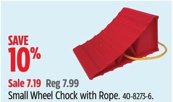 Canadian Tire Small wheel chock with rope offer