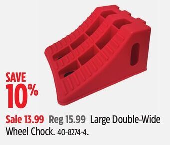 Canadian Tire Large double-wide wheel chock offer