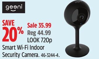 Canadian Tire Geeni look 720p smart wi-fi indoor security camera offer