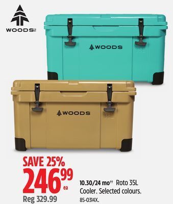 Canadian Tire Woods roto 35l cooler offer