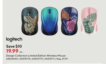 Staples Logitech design collection limited edition wireless mouse offer