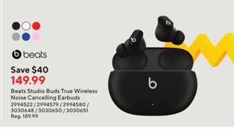 Staples Beats studio buds true wireless noise cancelling earbuds offer