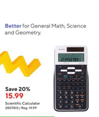 Staples Sharp scientific calculator offer