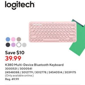 Staples Logitech® k380 multi-device bluetooth keyboard offer