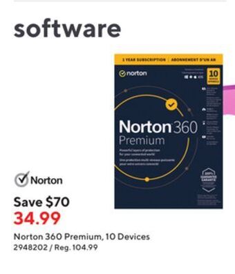 Staples Norton 360 premium, 10 device offer