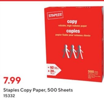 Staples Staples copy paper - 500 sheets offer