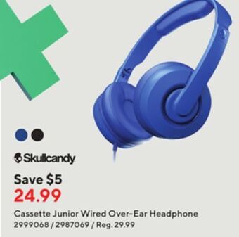 Staples Skullcandy cassette junior wired over-ear headphone offer