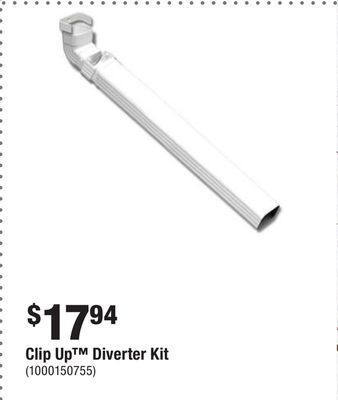 Home Depot Clip up™ diverter kit offer