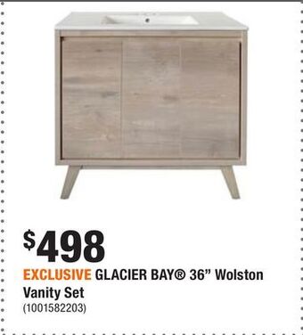Home Depot Exclusive glacier bay® 36 wolston vanity set offer