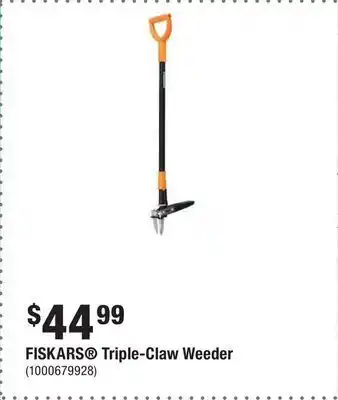 Home Depot Fiskars® triple-claw weeder offer