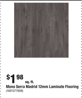 Home Depot Mono serra madrid 12mm laminate flooring offer