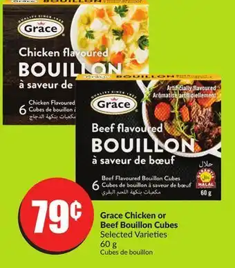 FreshCo Grace chicken or beef bouillon cubes selected varieties 60 g offer