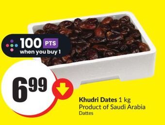 FreshCo Khudri dates 1 kg product of saudi arabia offer