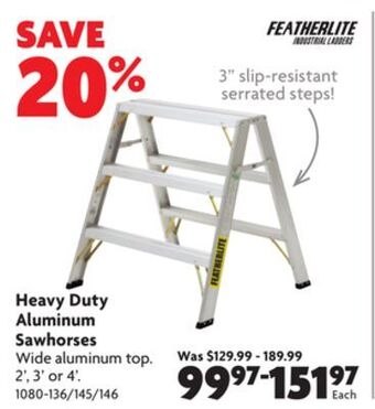 Home Hardware Heavy duty aluminum sawhorses offer