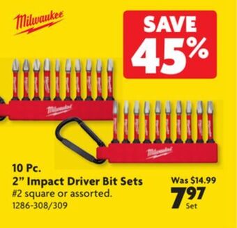 Home Hardware 10 pc. 2 impact driver bit sets offer