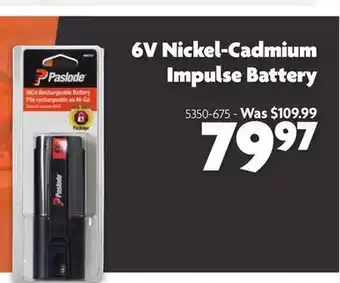 Home Hardware 6v nickel-cadmium impulse battery offer