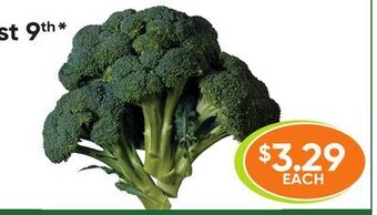 Healthy Planet Organic broccoli offer