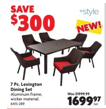 Home Hardware 7 pc. lexington dining set offer