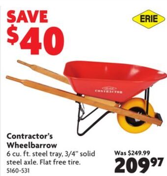 Home Hardware Contractor's wheelbarrow offer