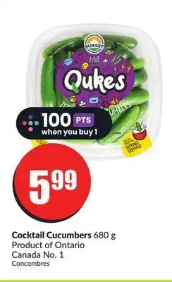 Chalo FreshCo Cocktail cucumbers 680 g product of ontario canada no. 1 offer