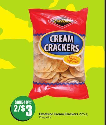 Chalo FreshCo Excelsior cream crackers 225 g offer