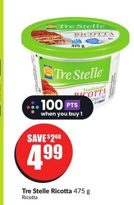 Chalo FreshCo Tre stelle ricotta 475 g offer