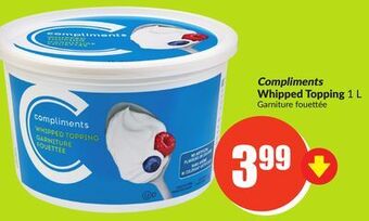 Chalo FreshCo Compliments whipped topping 1 l offer