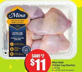 Chalo FreshCo Mina halal chicken leg quarters 1.18 kg offer