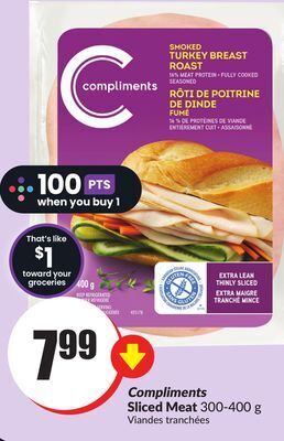 Chalo FreshCo Compliments sliced meat 300-400 g offer