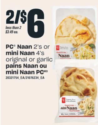 Valu-mart Pains naan ou mini naan pc offer