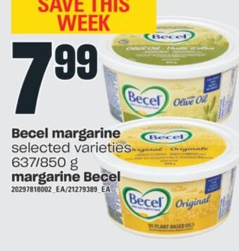 Valu-mart Margarine becel, 637/850 g offer