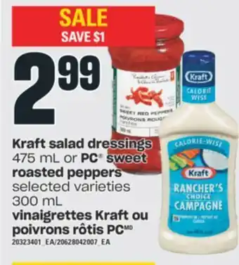 Valu-mart Vinaigrettes kraft ou poivrons rôtis pc offer