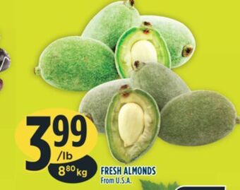 Marché Adonis Fresh almonds offer