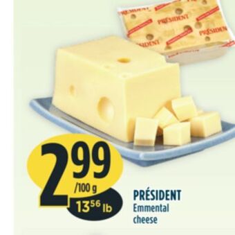 Marché Adonis Président emmental cheese offer