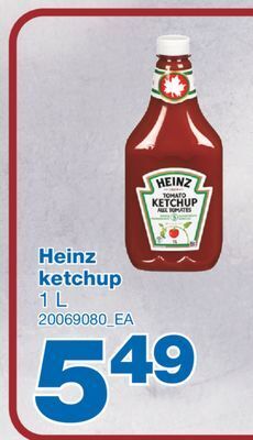 Wholesale Club Heinz ketchup, 1 l offer