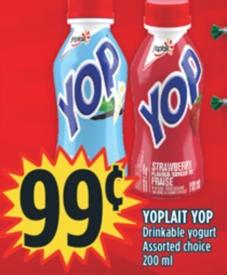 Marché Adonis Yoplait yop drinkable yogurt offer