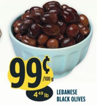 Marché Adonis Lebanese black olives offer