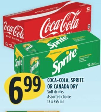 Marché Adonis Coca-cola, sprite or canada dry soft drinks offer