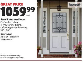 Home Hardware Steel entrance doors offer