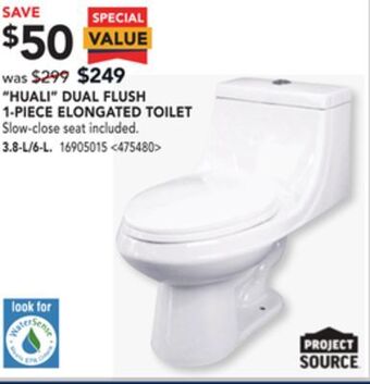 RONA Huali dual flush 1-piece elongated toilet 3.8-l/6-l. offer