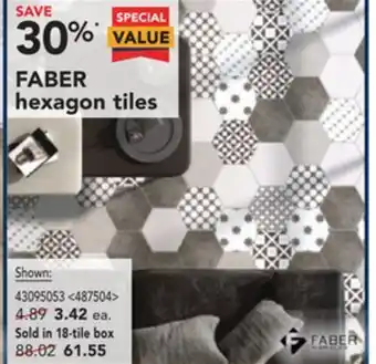 RONA Faber hexagon tiles offer