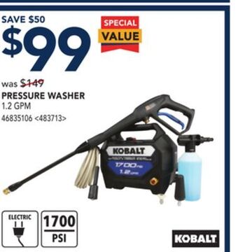 RONA Kobalt pressure washer offer