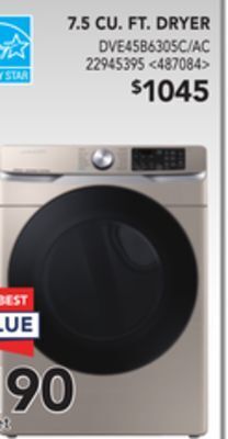RONA 7.5 cu. ft. dryer offer