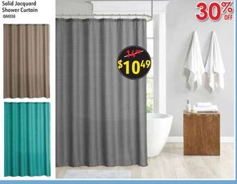 Oxford Mills Solid jacquard shower curtain offer