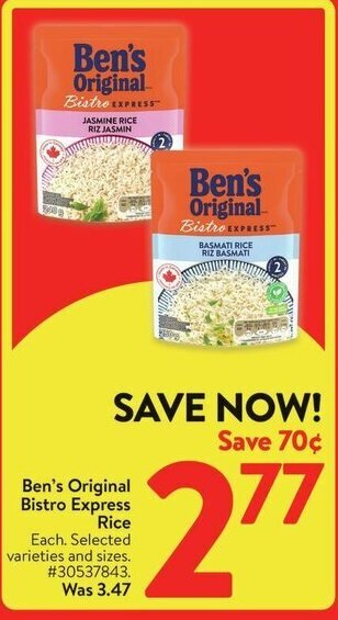 Walmart Ben's Original Bistro Express Rice offer